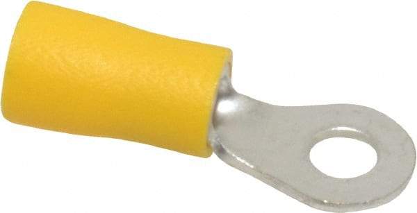 Ideal - 12-10 AWG Partially Insulated Crimp Connection Circular Ring Terminal - #8 Stud, 1.047" OAL x 0.512" Wide, Tin Plated Brass Contact - Eagle Tool & Supply