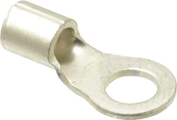 Ideal - 12-10 AWG Noninsulated Crimp Connection Circular Ring Terminal - #10 Stud, 0.772" OAL x 0.374" Wide, Tin Plated Brass Contact - Eagle Tool & Supply