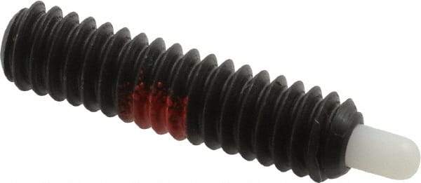 Gibraltar - 1/4-20, 1" Thread Length, 3/16" Plunger Projection, Steel Threaded Spring Plunger - 0.118" Max Plunger Diam, 1" Plunger Length, 1 Lb Init End Force, 4 Lb Final End Force, 5/64" Hex - Eagle Tool & Supply