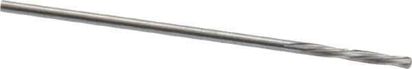 Magafor - #60 Solid Carbide 4 Flute Chucking Reamer - Spiral Flute, 0.0402" Straight Shank, 9/32" Flute Length, 1-5/16" OAL - Eagle Tool & Supply