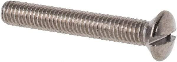 Value Collection - M3x0.50 Metric Coarse, 20mm OAL Slotted Drive Machine Screw - Oval Head, Grade 316 & A4 Stainless Steel, Uncoated, Without Washer - Eagle Tool & Supply