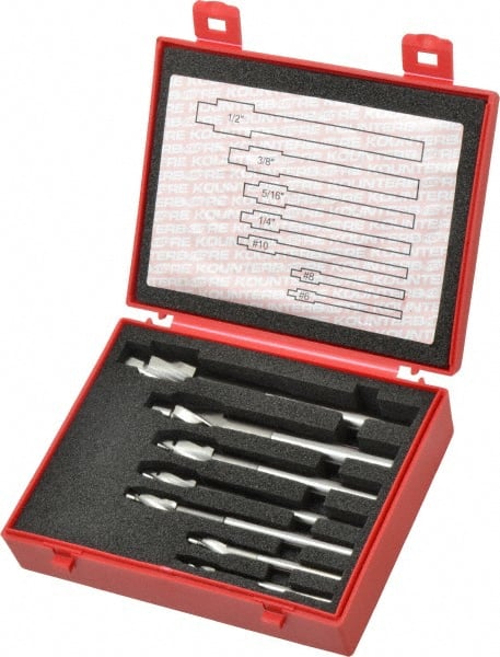 Keo - #10 to #4 Wire Socket Head Cap Screw Compatible, Cobalt, Solid Pilot Counterbore Set - Eagle Tool & Supply