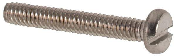 Value Collection - M2x0.40 Metric Coarse, 14mm Length Under Head Slotted Drive Machine Screw - Fillister Head, Grade 316 & A4 Stainless Steel, Uncoated, Without Washer - Eagle Tool & Supply