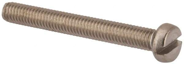 Value Collection - M4x0.70 Metric Coarse, 35mm Length Under Head Slotted Drive Machine Screw - Fillister Head, Grade 316 & A4 Stainless Steel, Uncoated, Without Washer - Eagle Tool & Supply