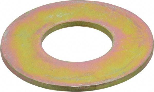 Made in USA - 1-1/4" Screw, Grade 8 Alloy Steel USS Flat Washer - 1.368" ID x 3.03" OD, 0.192" Thick, Zinc Yellow Dichromate Finish - Eagle Tool & Supply