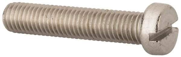 Value Collection - M10x1.50 Metric Coarse, 50mm Length Under Head Slotted Drive Machine Screw - Fillister Head, Grade 316 & A4 Stainless Steel, Uncoated, Without Washer - Eagle Tool & Supply