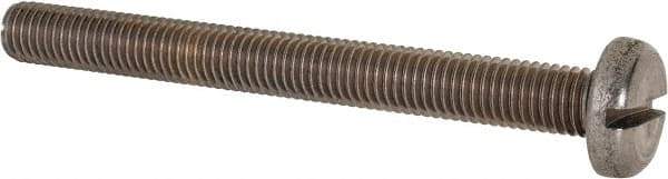 Value Collection - M10x1.50 Metric Coarse, 100mm Length Under Head Slotted Drive Machine Screw - Pan Head, Grade 316 & A4 Stainless Steel, Uncoated, Without Washer - Eagle Tool & Supply