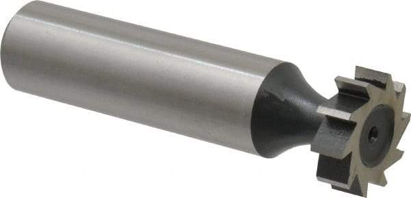 Interstate - 5/8" Diam x 3/16" Face Width, Cobalt, 8 Teeth, Shank Connection Woodruff Keyseat Cutter - Uncoated, 2-3/16" OAL x 1/2" Shank, Straight Teeth, ANSI 605, Old Standard 61 - Eagle Tool & Supply