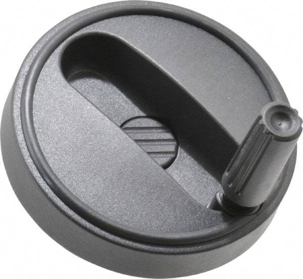 KIPP - 3.15" Diam, Thermoplastic Handwheel with Handle - 0.98" Hub Diam - Eagle Tool & Supply