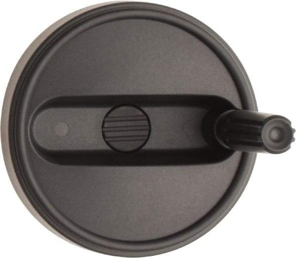 KIPP - 3.9" Diam, Thermoplastic Handwheel with Handle - 1.1" Hub Diam - Eagle Tool & Supply