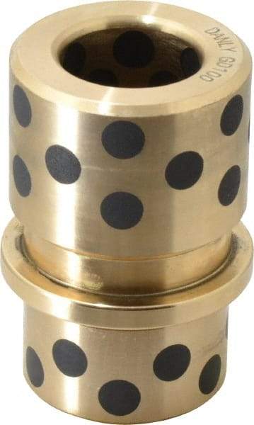 Dayton Lamina - 1" ID x 2-11/16" OAL, Cast Aluminum Bronze, Die & Mold Shoulder Bushing - Shoulder, 1-27/32" Bottom OD, 1-1/2" Top OD, 1-3/4" Under Collar, 1-3/4" Under Collar, 15/16" Above Collar - Eagle Tool & Supply