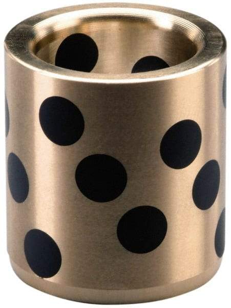 Dayton Lamina - 1-1/2" OAL, 1" ID, 1-3/8" Body Diam, Aluminum Bronze, Die & Mold Straight Friction Brushing - Press Fit, Self Lubricating - Eagle Tool & Supply