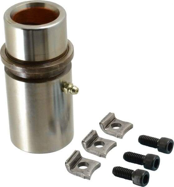 Dayton Lamina - 1-1/4" ID x 4-1/8" OAL, Steel, Bronze Plated Die & Mold Shoulder Bushing - Extra Long Shoulder, 1.94" Bottom OD, 1-3/4" Top OD, 2.095" Collar OD, 3" Under Collar, 1-1/8" Above Collar - Eagle Tool & Supply