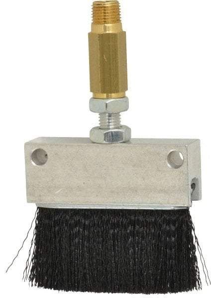 LDI Industries - 2-1/4" Long Brush, 2-1/4" Width/Diam, PTF Thread Oil Reservoir Lubrication Brushes - 1-5/32" Bristle Length, 250°F, 2-3/8" Length Under Mounting Thread, Straight Shank - Eagle Tool & Supply