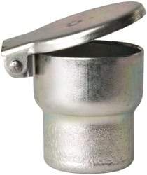 Gits - Steel, Zinc Plated, Shoulder Drive One Piece, Straight Oil Hole Cover - 1.003-1.005" Drive Diam, 1" Drive-In Hole Diam, 19/32" Drive Length, 1-5/16" Overall Height - Eagle Tool & Supply