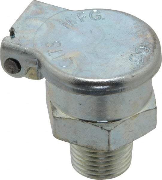 Gits - 3/64 Ounce Capacity, 1/8-27 Thread, Steel, Zinc Plated, Hexagon Body Oil Cup - 15/16" High, 7/16" Thread Length, Gravity Feed - Eagle Tool & Supply