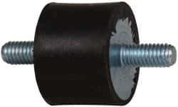 Tech Products - 60 Lb Capacity, M6 Stud/Stud Vibration Isolator - 25mm Diam, 19mm High - Eagle Tool & Supply