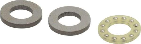 Boston Gear - 3/8" Inside x 11/16" Outside Diam, 9/32" Thick, Alloy Steel Ball Thrust Bearing - Eagle Tool & Supply