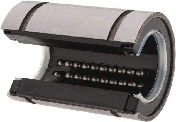 Thomson Industries - 20mm ID, Open Linear Bearing with Two Integral Wipers - 1.26" Overall Height, 32mm OD - Eagle Tool & Supply