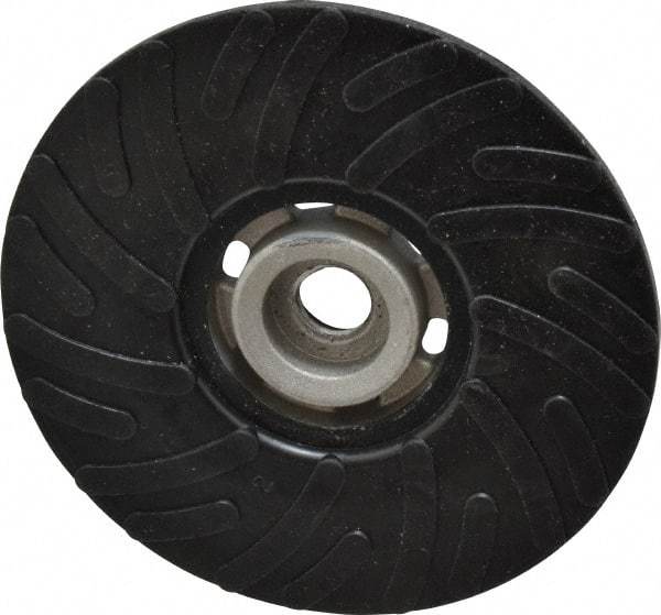 Made in USA - 5" Diam Disc Backing Ribbed Backing Pad - Medium Density, 13,000 RPM - Eagle Tool & Supply