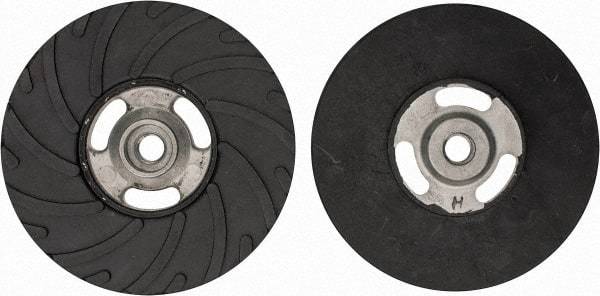 Made in USA - 6" Diam Disc Backing Ribbed Backing Pad - Hard Density, 8,600 RPM - Eagle Tool & Supply