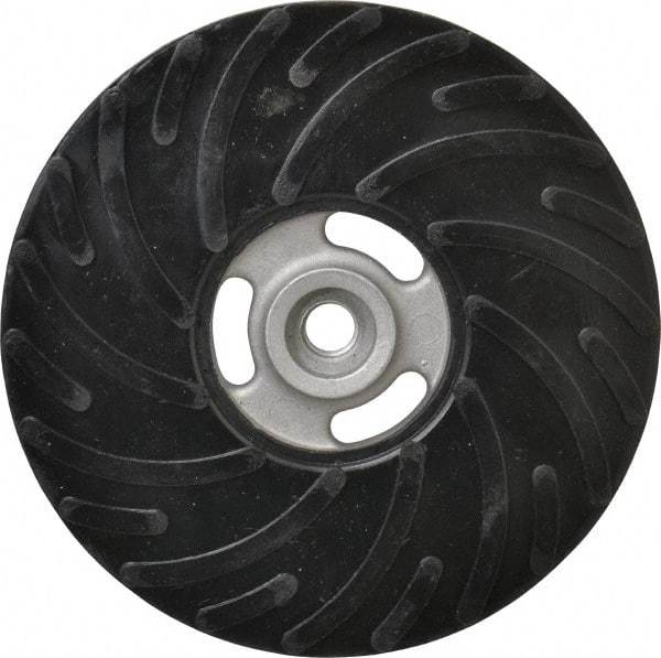 Made in USA - 7" Diam Disc Backing Ribbed Backing Pad - Medium Density, 8,600 RPM - Eagle Tool & Supply