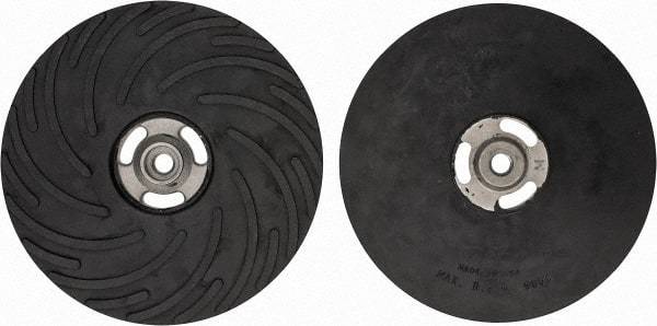 Made in USA - 9" Diam Disc Backing Ribbed Backing Pad - Medium Density, 6,600 RPM - Eagle Tool & Supply