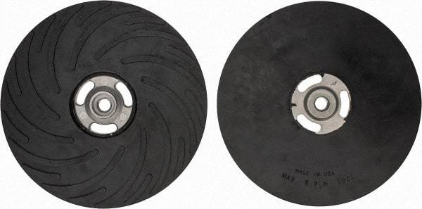 Made in USA - 9" Diam Disc Backing Ribbed Backing Pad - Soft Density, 6,600 RPM - Eagle Tool & Supply