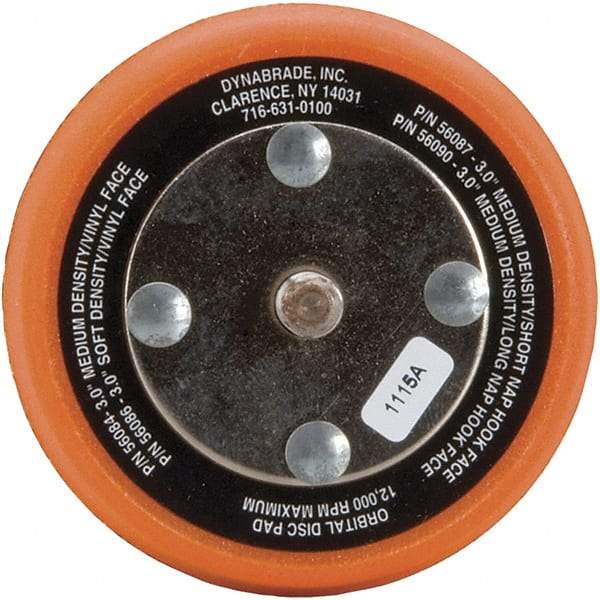 Dynabrade - 3" Diam Hook & Loop Disc Backing Pad - Medium Density, 13,000 RPM - Eagle Tool & Supply