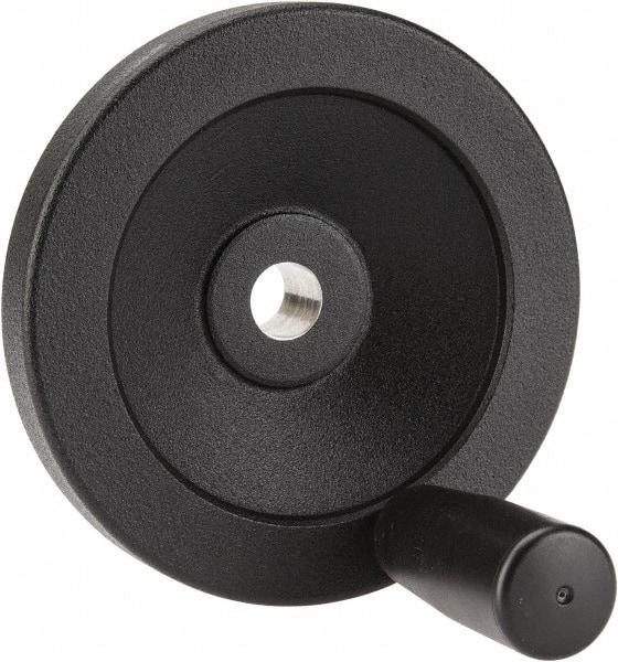 Value Collection - 3.94" Diam, Aluminum Handwheel with Handle - 1.1" Hub Diam - Eagle Tool & Supply