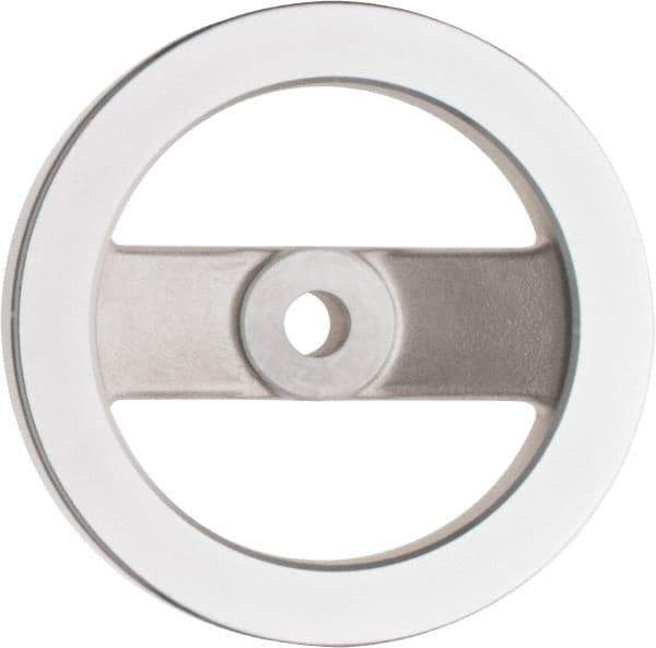 Value Collection - 4.92", 2 Spoke Handwheel - 1.22" Hub, Aluminum, Polished Finish - Eagle Tool & Supply