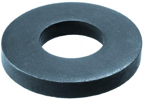 Gibraltar - M24 Screw, Steel Standard Flat Washer - 25mm ID x 60mm OD, 8mm Thick, Black Phosphate Finish - Eagle Tool & Supply