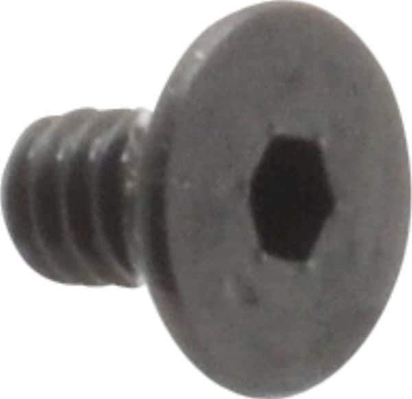 Value Collection - #3-48 UNC Hex Socket Drive, 82° Flat Screw - Alloy Steel, Black Oxide Finish, Fully Threaded, 3/16" OAL - Eagle Tool & Supply