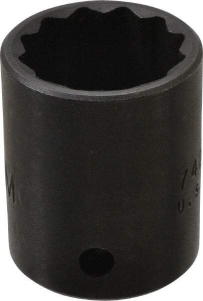 Proto - 1/2" Drive 23mm Standard Impact Socket - 6 Points, 1-1/2" OAL - Eagle Tool & Supply