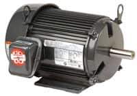 US Motors - 5 hp, TEFC Enclosure, No Thermal Protection, 3,520 RPM, 230/460 Volt, 60 Hz, Three Phase Premium Efficient Motor - Size 184 Frame, Rigid Mount, 1 Speed, Ball Bearings, 12.1/6.1 Full Load Amps, F Class Insulation, Reversible - Eagle Tool & Supply