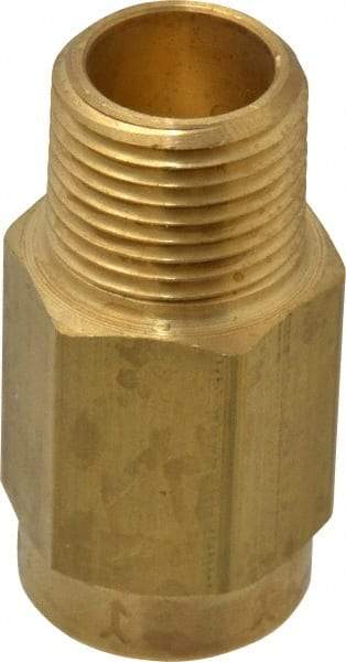 Specialty Mfr - 1/2" Brass Check Valve - Inline, FNPT x MNPT, 500 WOG - Eagle Tool & Supply