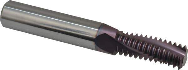Carmex - 7/8-9 UNC, 0.591" Cutting Diam, 3 Flute, Solid Carbide Helical Flute Thread Mill - Internal Thread, 1-1/2" LOC, 4" OAL, 5/8" Shank Diam - Eagle Tool & Supply