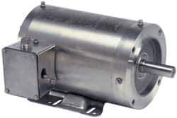 US Motors - TENV Enclosure, No Thermal Protection, 1,725 RPM, 575 Volt, 60 Hz, Three Phase Standard Efficient Motor - Size 56 Frame, C-Face/Base Mount, 1 Speed, Ball Bearings, 1.4 Full Load Amps, F Class Insulation, Reversible - Eagle Tool & Supply