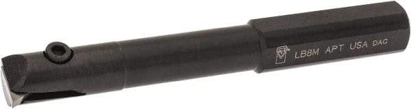 APT - 1/2" Min Bore Diam, 3-3/4" OAL, 1/2" Shank Diam, Indexable Boring Bar - 2-1/4" Max Bore Depth, TPG 221 Insert, Screw Holding Method - Eagle Tool & Supply