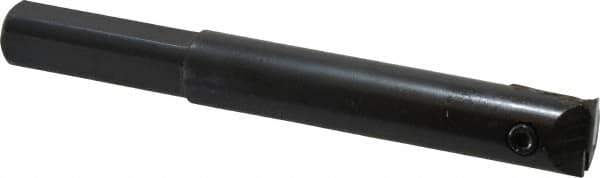 APT - 5/8" Min Bore Diam, 4-1/2" OAL, 1/2" Shank Diam, Indexable Boring Bar - 3" Max Bore Depth, TPG 221 Insert, Screw Holding Method - Eagle Tool & Supply