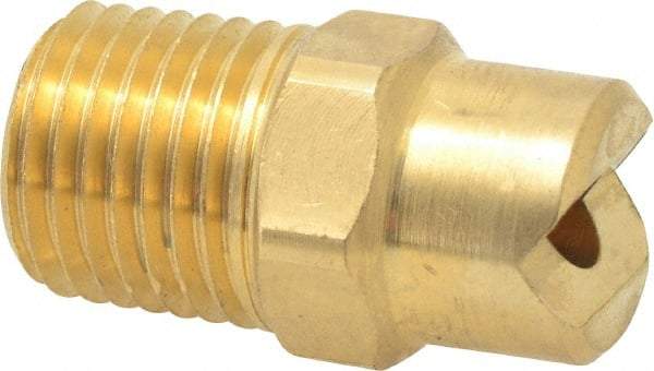 Bete Fog Nozzle - 1/4" Pipe, 30° Spray Angle, Brass, Standard Fan Nozzle - Male Connection, 7.91 Gal per min at 100 psi, 0.172" Orifice Diam - Eagle Tool & Supply