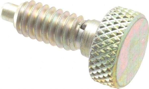 Gibraltar - 1/4-20, 1/2" Thread Length, 0.123" Max Plunger Diam, 1 Lb Init to 4 Lb Final End Force, Knob Handle Plunger - Knurled Knob, 0.79" Body Length, 1/2" Length Under Head/Shoulder, 1/8" Plunger Projection - Eagle Tool & Supply