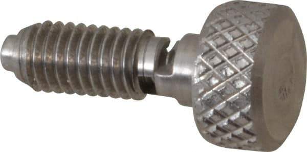 Gibraltar - 10-32, 0.4" Thread Length, 0.104" Max Plunger Diam, 0.5 Lb Init to 3 Lb Final End Force, Knob Handle Plunger - Knurled Knob, 0.46" Body Length, 0.4" Length Under Head/Shoulder, 3/32" Plunger Projection - Eagle Tool & Supply