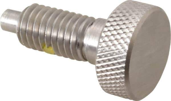 Gibraltar - 1/2-13, 7/8" Thread Length, 1/4" Max Plunger Diam, 1 Lb Init to 10 Lb Final End Force, Knob Handle Plunger - Knurled Knob, 1.13" Body Length, 7/8" Length Under Head/Shoulder, 1/4" Plunger Projection - Eagle Tool & Supply