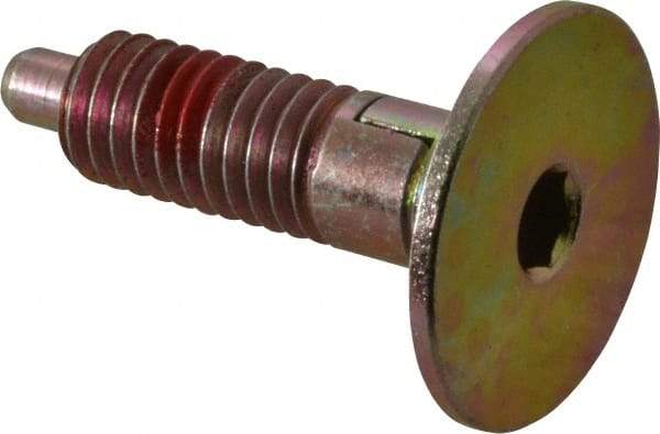 Gibraltar - 3/8-16, 3/4" Thread Length, 0.185" Max Plunger Diam, 1 Lb Init to 8 Lb Final End Force, Locking Knob Handle Plunger - Countersunk Knob, 0.22" Plunger Projection - Eagle Tool & Supply