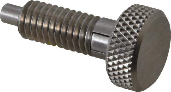 Gibraltar - 3/8-16, 3/4" Thread Length, 0.185 to 0.186" Max Plunger Diam, 0.5 Lb Init to 3 Lb Final End Force, Locking Knob Handle Plunger - Knurled Knob, 0.97" Length Under Head/Shoulder, 0.22" Plunger Projection - Eagle Tool & Supply
