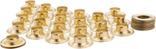 General - 1/2" ID, 1/2" Length Under Flange, Brass Grommet - Uncoated Grommet, Uncoated Washer - Eagle Tool & Supply