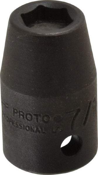 Proto - 1/2" Drive 7/16" Standard Impact Socket - 6 Points, 1-1/2" OAL - Eagle Tool & Supply
