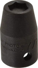 Proto - 1/2" Drive 7/16" Standard Impact Socket - 6 Points, 1-1/2" OAL - Eagle Tool & Supply