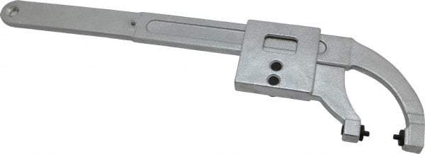 Facom - 0" to 3-15/16" Capacity, Satin Chrome Finish, Pin Spanner Wrench - 14-1/4" OAL, 4mm Hook Pin Height - Eagle Tool & Supply